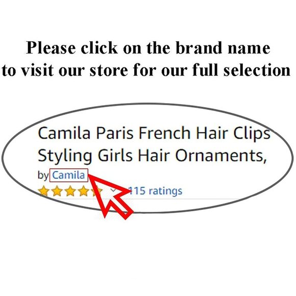 Camila Paris CP2925 French Hair Clip for Women, Small Set of  Hair Claw Clip Small White Women\'s Fashion Durable Strong No Slip Grip